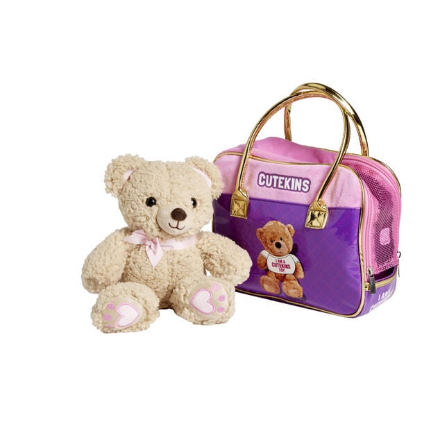 Ours peluche avec son sac de transport