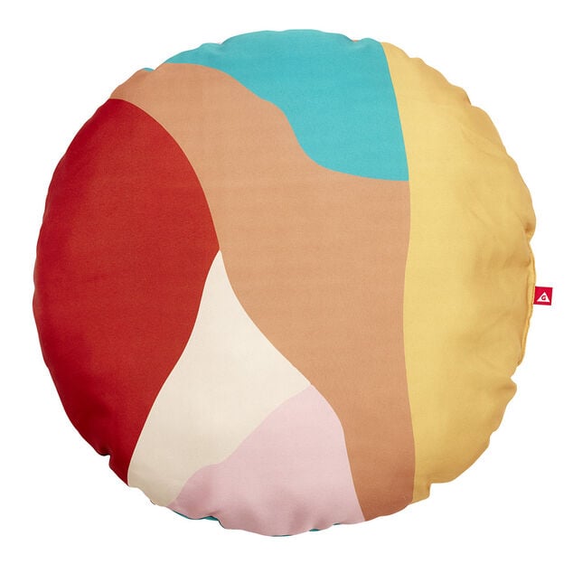 Coussin rond motif color&eacute; &Oslash;40x&eacute;p12cm