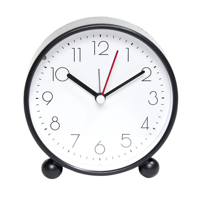 R&eacute;veil analogique &agrave; quartz en plastique avec alarme 11,5x4xH11cm (3 mod&egrave;les)