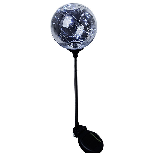 Borne solaire boule 20 microled blanc froid