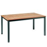 Table de jardin Bali 6 personnes aluminum et bois