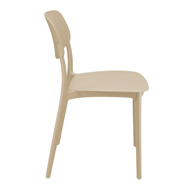 Chaise Ambre polypropyl&egrave;ne beige L46xP39xH77cm