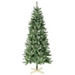 Sapin artificiel effet enneigé pied en bois 502 branches Ø86xH180cm