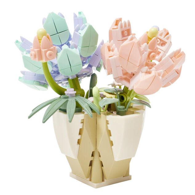 Bloc de construction pot de fleurs 3D avec plus de 250 pi&egrave;ces (2 mod&egrave;les)