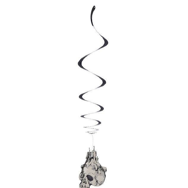 Suspension papier Halloween t&ecirc;te de mort cr&acirc;ne de buffle x9