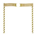 Décoration gâteau anniversaire pique thème nature x7