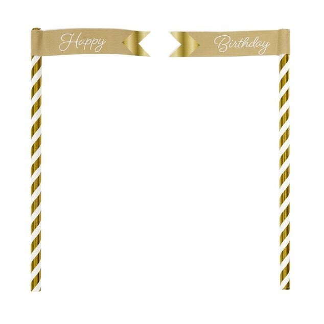 D&eacute;coration g&acirc;teau anniversaire pique th&egrave;me nature x7