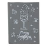 Décoration fenêtre Noël électrostatique dessin blanc