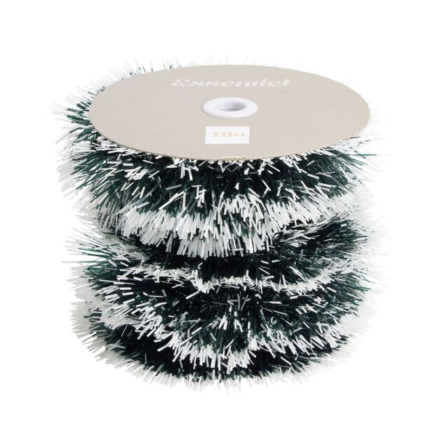 Guirlande de No&euml;l XXL herbe artificielle verte effet enneig&eacute; 10m