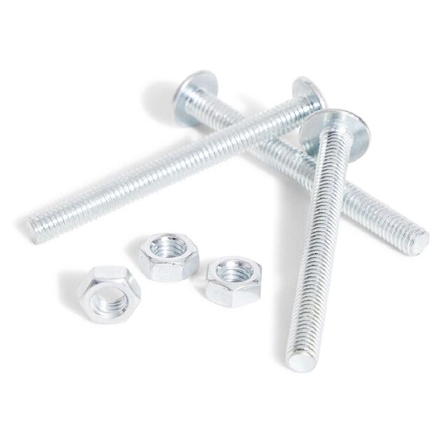 3 boulons po&ecirc;lier cruciforme acier zingu&eacute; - 6x60 mm