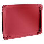 Plateau de service en carton rouge x3
