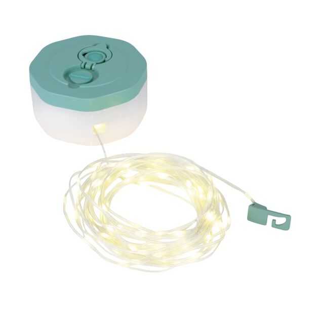 Lampe guirlande 2en1 camping &eacute;tanche rechargeable USB 110LED blanc chaud 8m