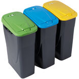 Poubelle tri s&eacute;lectif bleue 25 L