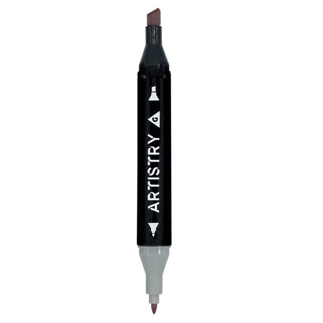 Marqueurs &agrave; double pointe teintes rouge/rose L18,5cm 6 pi&egrave;ces