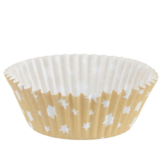 Caissettes g&acirc;teau X75 pcs papier &Oslash;7XH7 cm 3 designs assortis