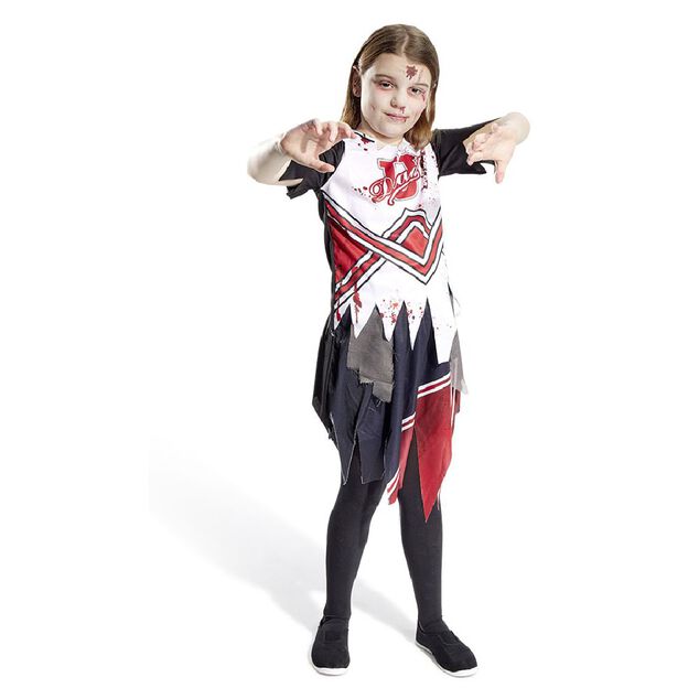 D&eacute;guisement enfant Halloween pompom girl tshirt jupe 7/10ans