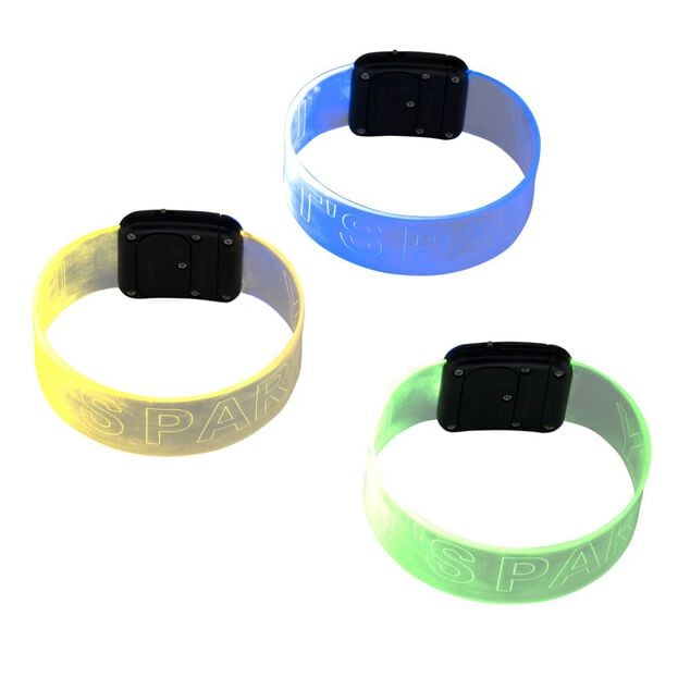 Bracelet LED avec message Let's Party L21cm (3 mod&egrave;les)