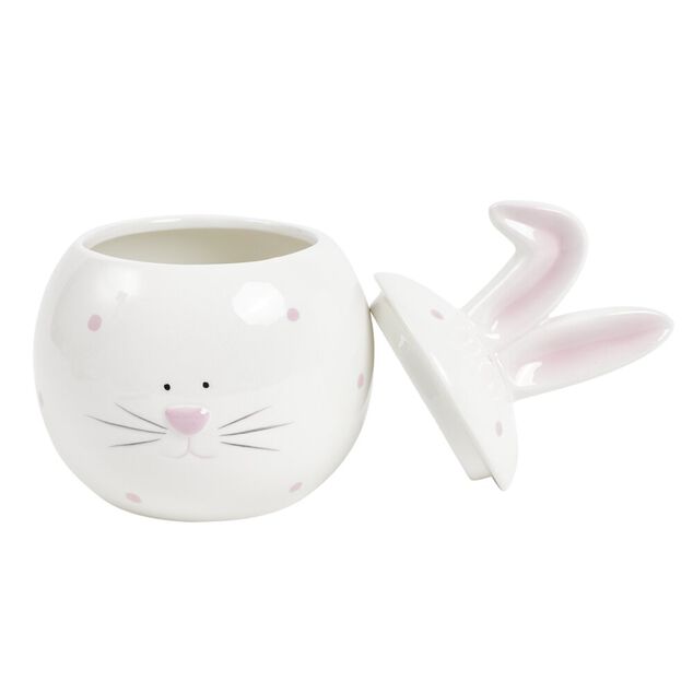 Bonbonni&egrave;re dolomite forme lapin banc &Oslash;13xH19cm