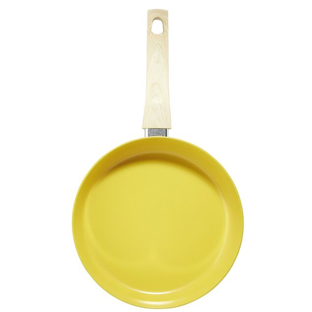 Po&ecirc;le alu rev&ecirc;tement antiadh&eacute;sif tous feux dont induction &Oslash;24cm jaune