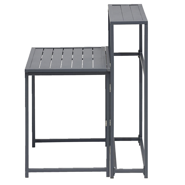 Table pour balcon Oslow pliante acier gris 60xP75xH100cm