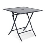 Table de jardin London pliante 2 personnes gris anthracite 70x70xH71cm