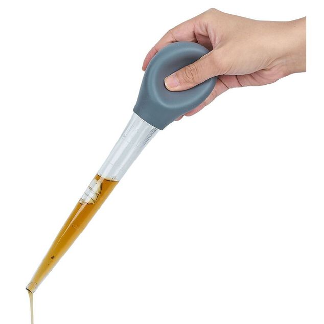 Poire à jus avec brosse de nettoyage