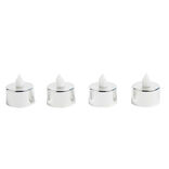 Lot de 4 bougies de table à LED Ø3,7cm - 2 modèles doré ou argenté