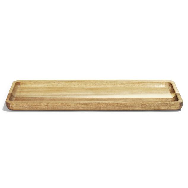 Plateau en bois d'acacia rectangulaire 14x36cm