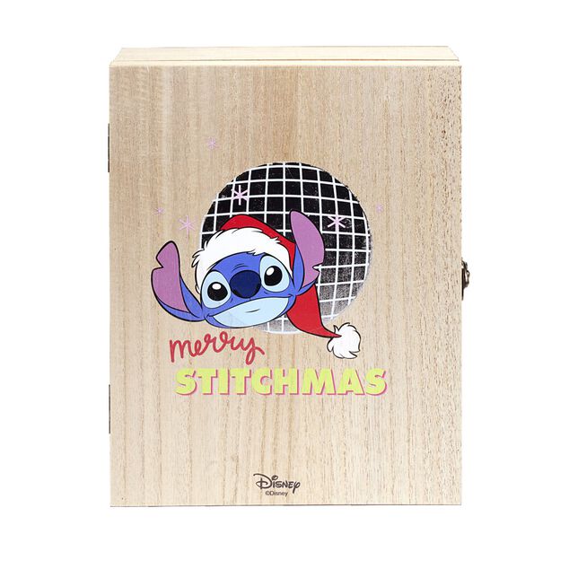 Calendrier de l'Avent en bois &agrave; remplir Disney Stitch 24x30cm