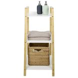 &Eacute;tag&egrave;re salle de bain 3 niveaux bambou 34,5x36xH76cm
