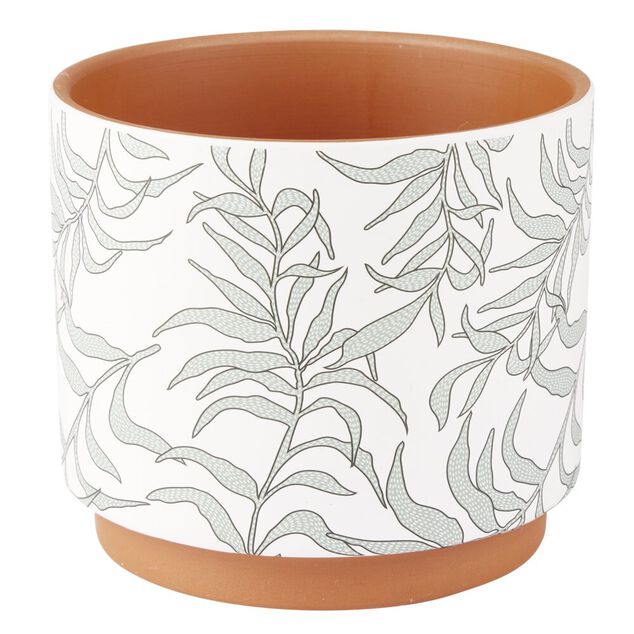 Pot en terre cuite imprimée Ø14xH12cm (4 modèles)