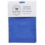 Coupon tissu coton 70x100cm bleu