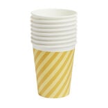 Lot de 8 gobelets rayé orange et jaune carton 24cl