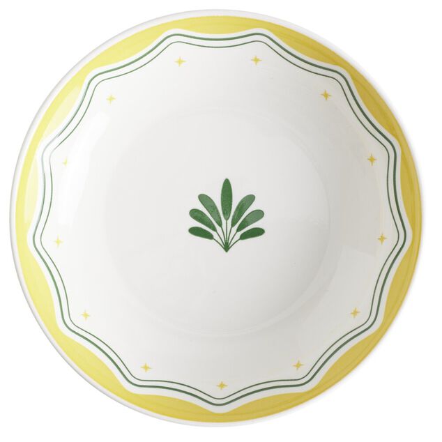 Service vaisselle 12 pi&egrave;ces motif Indie porcelaine blanche