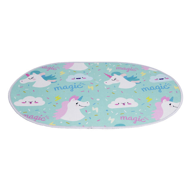 Tapis enfant licorne ou crocodile polyester 40x60cm - 2 modèles