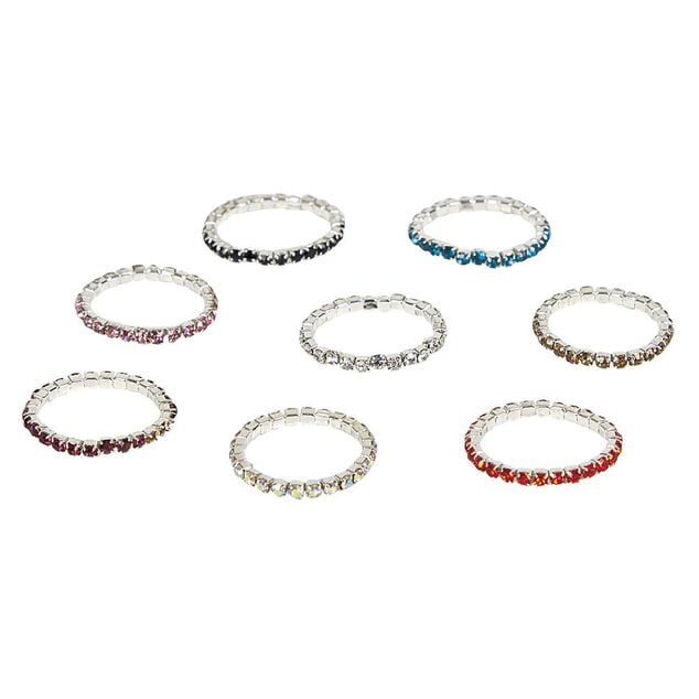 Bague &eacute;lastique imitation cristal