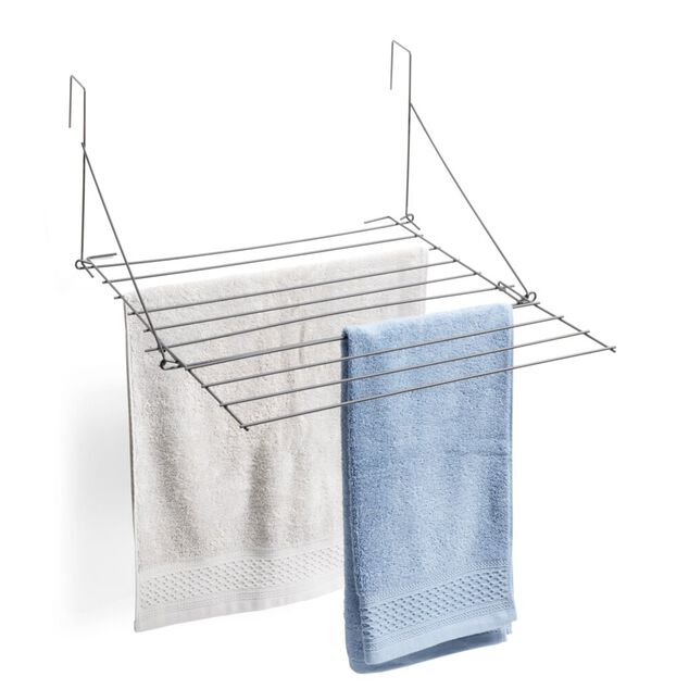 Étendoir à linge séchoir de balcon métal noir 6m d'étendage