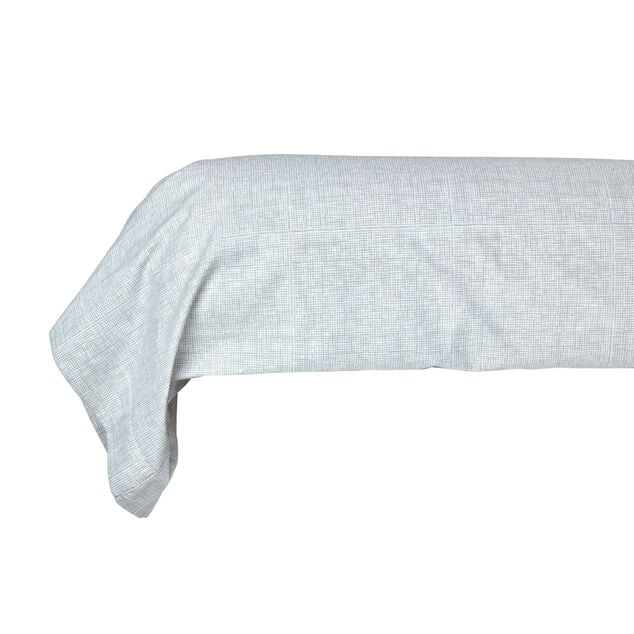 Taie de traversin uni blanc 85xL185cm