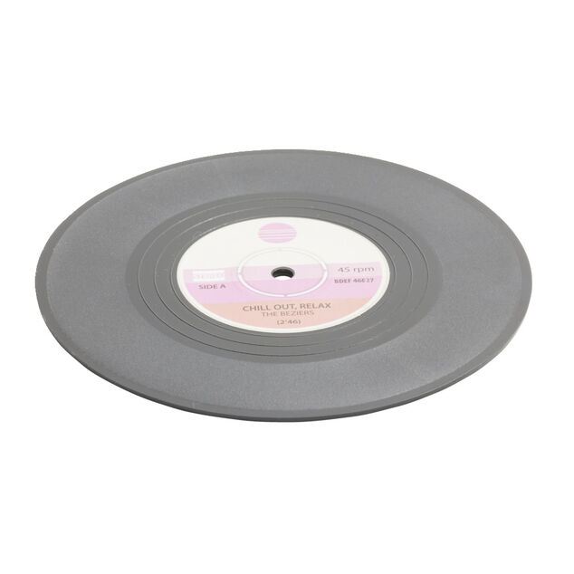 Dessous de verre forme vinyle Ø10,5cm 4 pièces