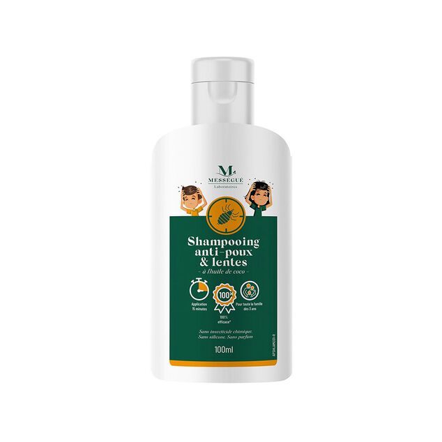 Shampoing anti-poux et lentes &agrave; l'huile de coco Mess&eacute;gu&eacute; 100ml