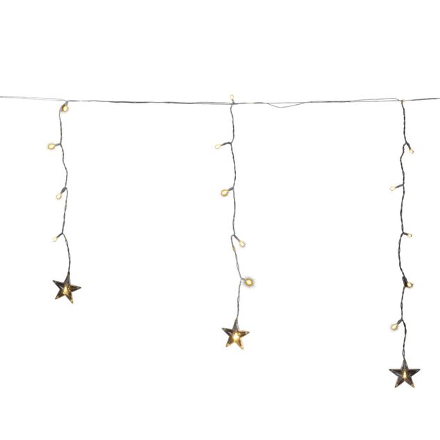 Guirlande de No&euml;l lumineuse bordure de toit 90LED pluie d'&eacute;toiles L5m