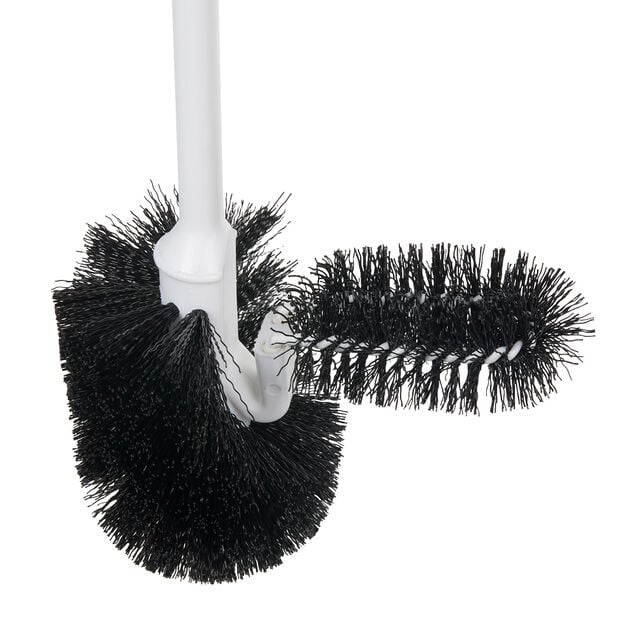 Brosse WC avec brossette int&eacute;gr&eacute;e et manche d&eacute;tachable