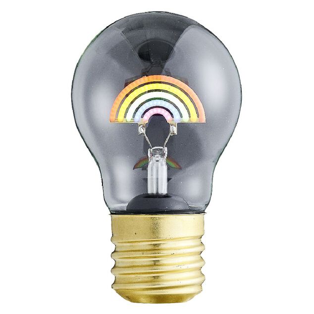 Ampoule USB rechargeable filament LED arc-en-ciel multicolore &Oslash;7xH12cm