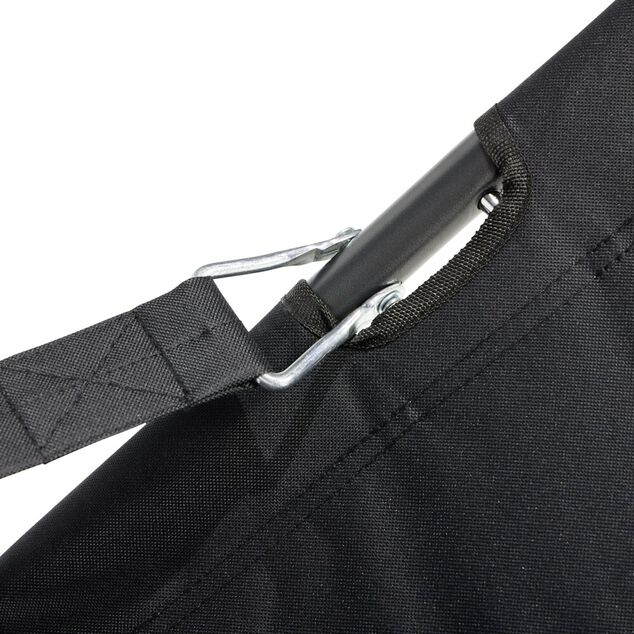 Chilienne ext&eacute;rieur Oxford unie noire L58xP77xH57cm