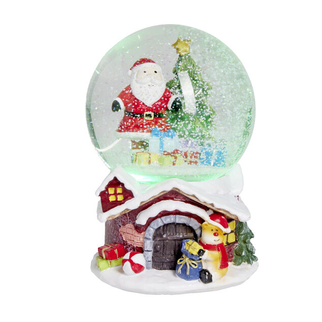 Boule &agrave; neige No&euml;l musicale et lumineuse &Oslash;12cm (2 mod&egrave;les)