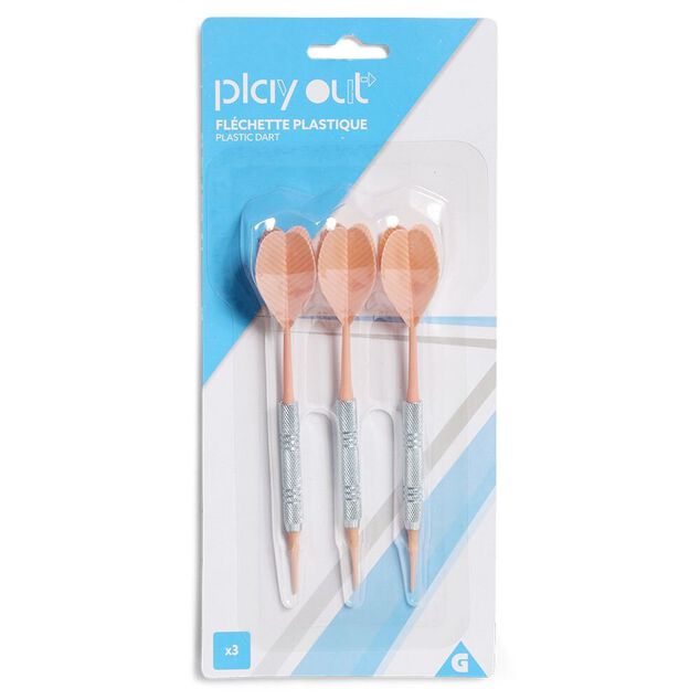 Fl&eacute;chette acier plastique pointe souple x3