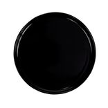 Assiette &agrave; dessert ronde Nordic porcelaine noir &Oslash;22cm