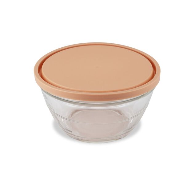 Bo&icirc;te de conservation en verre x5 avec couvercle plastique 0,2 &agrave; 2,3L (2 mod&egrave;les)