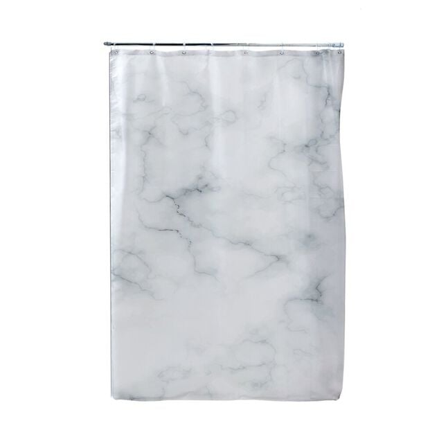 Rideau de douche marbre blanc 180x200cm