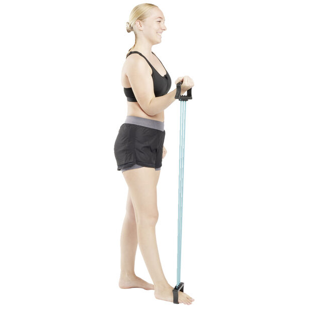 Extenseur fitness avec 3 sangles de musculation L76cm